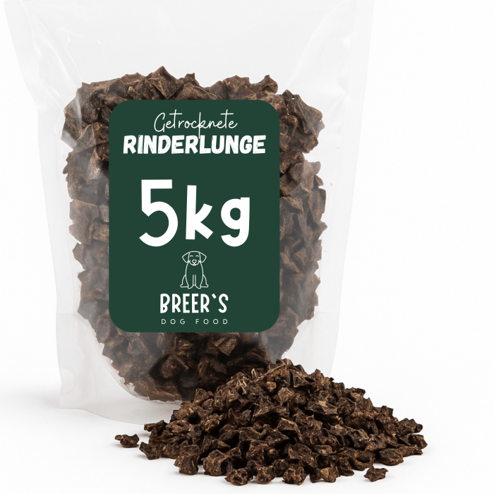 Trainingshappen getrocknet Rinderlunge 5 Kg