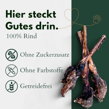 Kalbsziemer getrocknet ca. 12 cm 50 Stück Kalbsziemer getrocknet ca. 12 cm 50 Stück