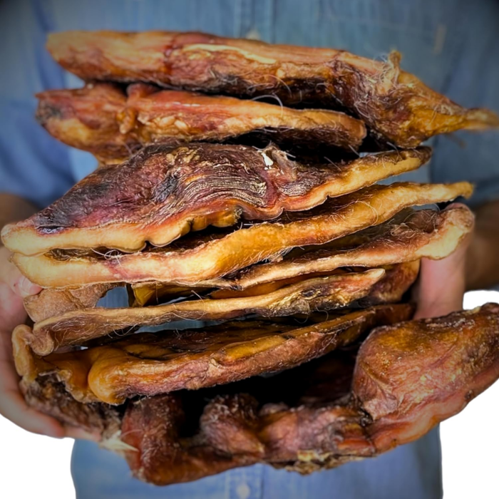 Rinderkopfhautplatten XXL mit Fell getrocknet 5 Kg