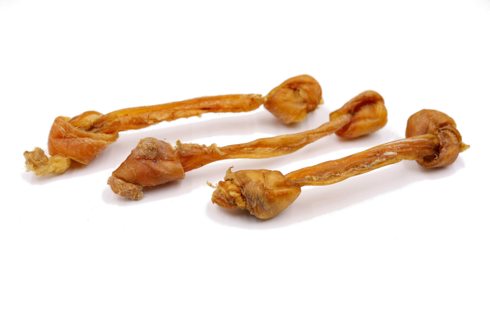 Rinderkopfhaut getrocknet Kauknochen ca. 20 cm 50 Stück